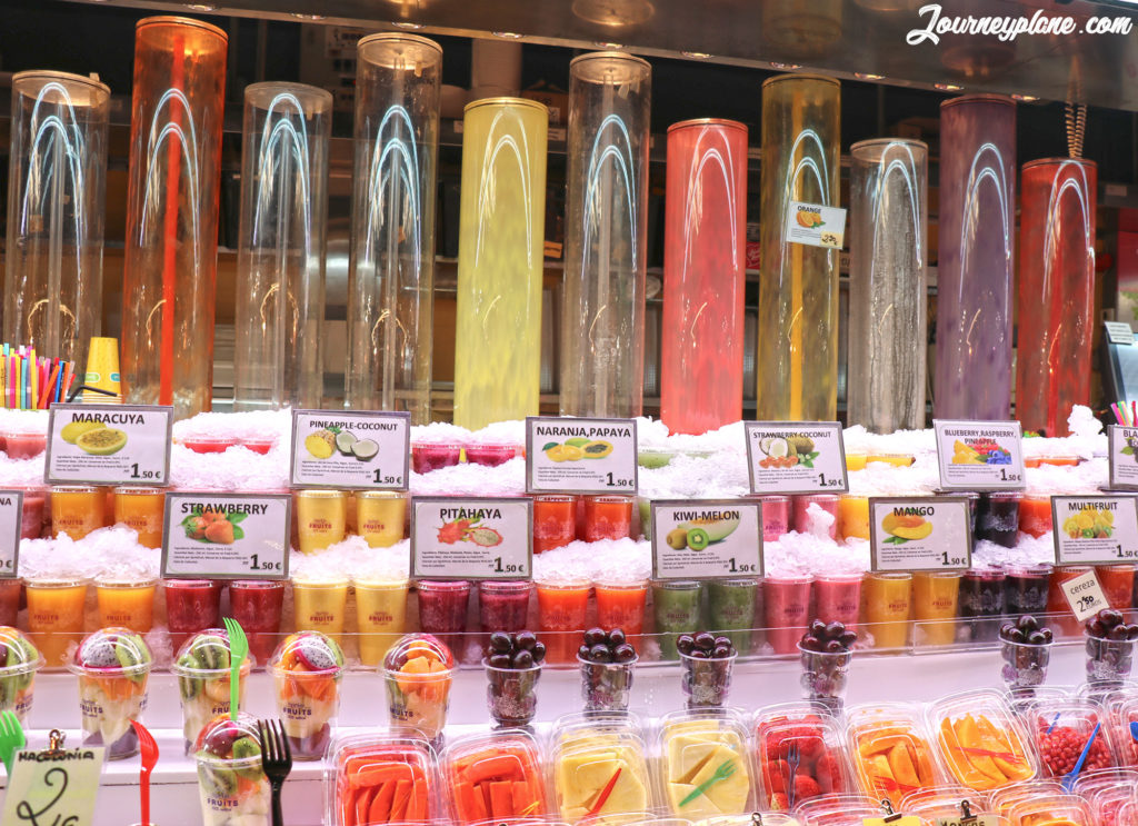 Fresh Fruit all year round at Boqueria Market Barcelona