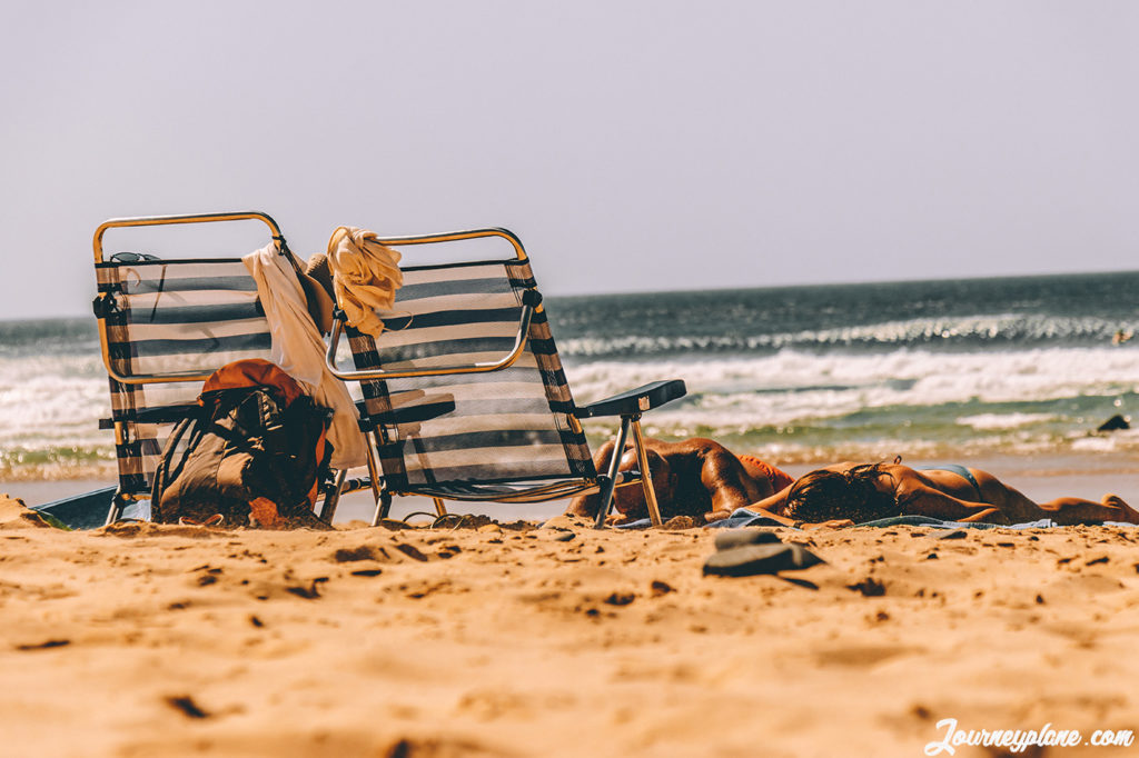 Chilling on Praia da Cordoama
